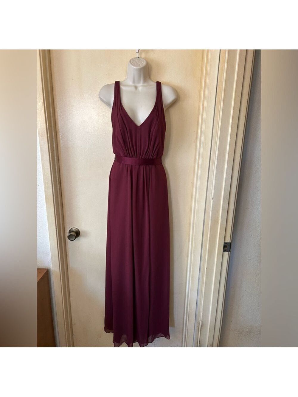 Vera Wang Cranberry Maxi Dress size 4